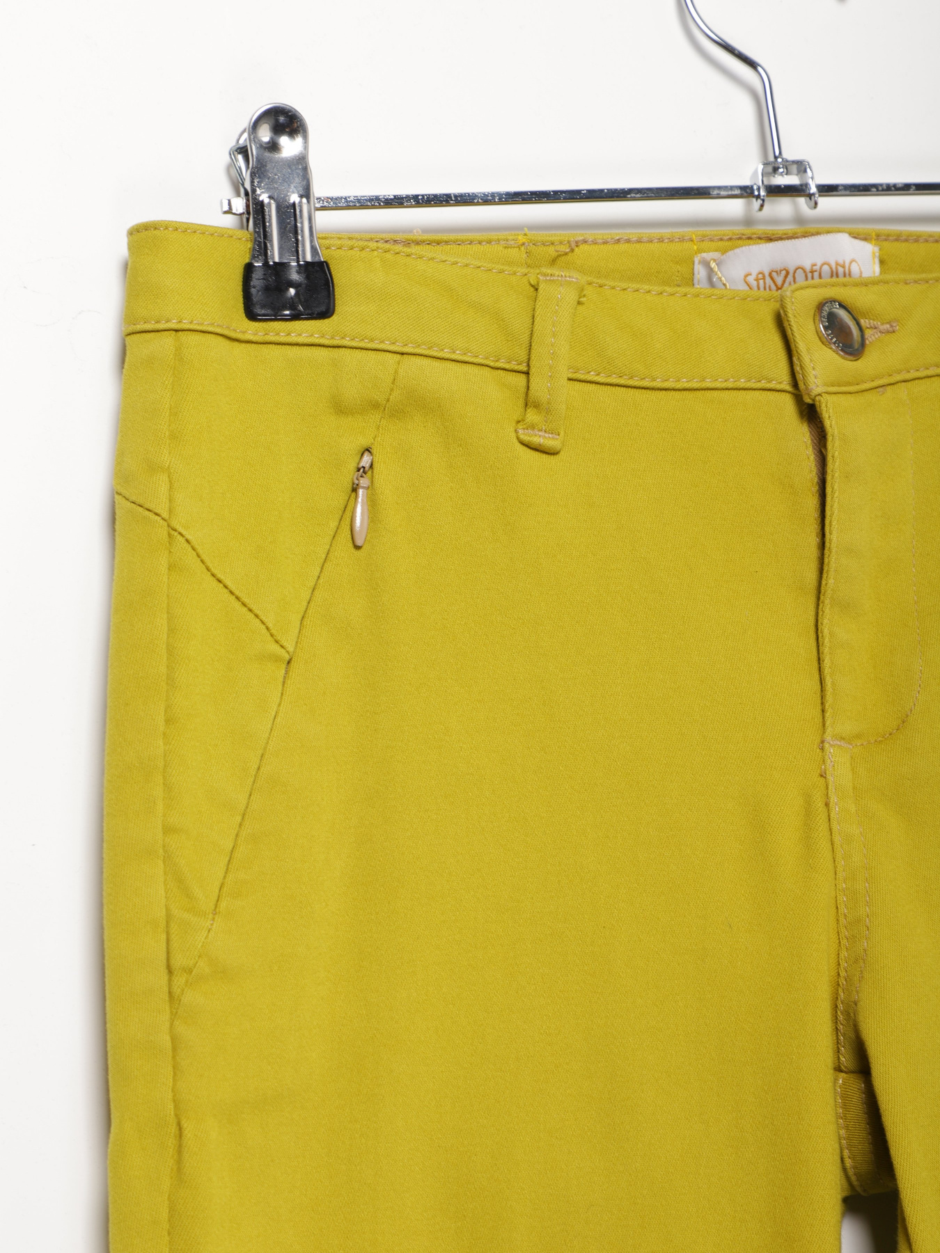 Повседневные штаны Sassofono модель A182-SF-100011-4 ЖОВТИЙ Фото