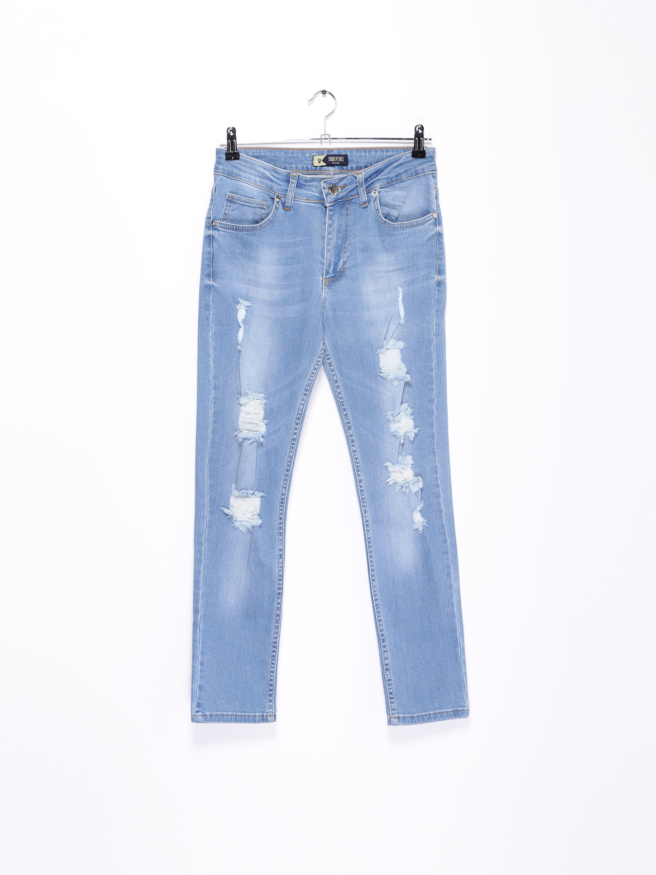 Прямые джинсы Sassofono модель A182-SF-166011 Синій Фото