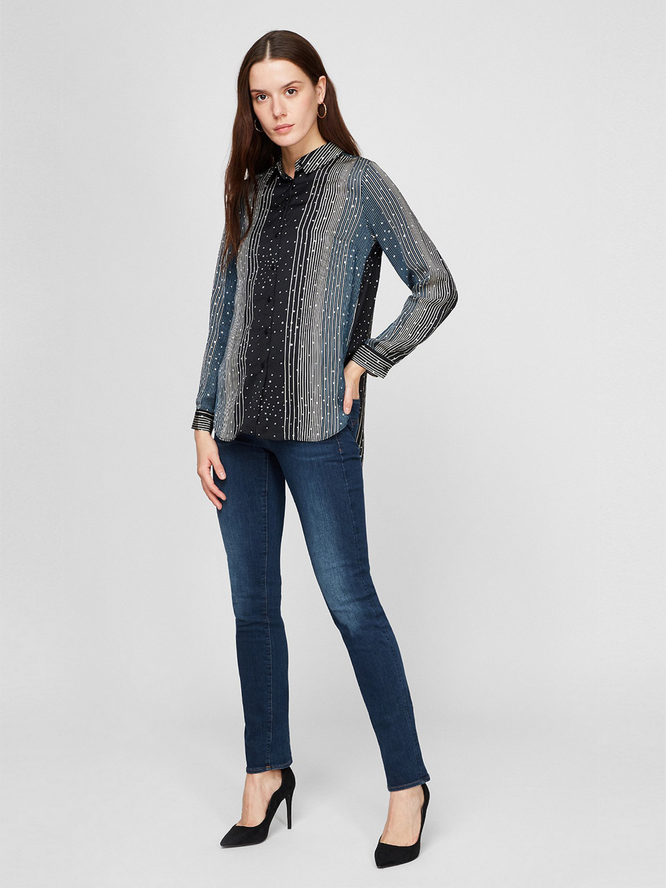 Блуза Sassofono модель A191SC8YG416, Блакитний Фото