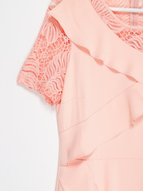 Платье мини Sassofono модель A182-SF-205171 ЛОСОСЕВИЙ Фото