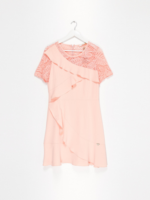 Платье мини Sassofono модель A182-SF-205171 ЛОСОСЕВИЙ Фото