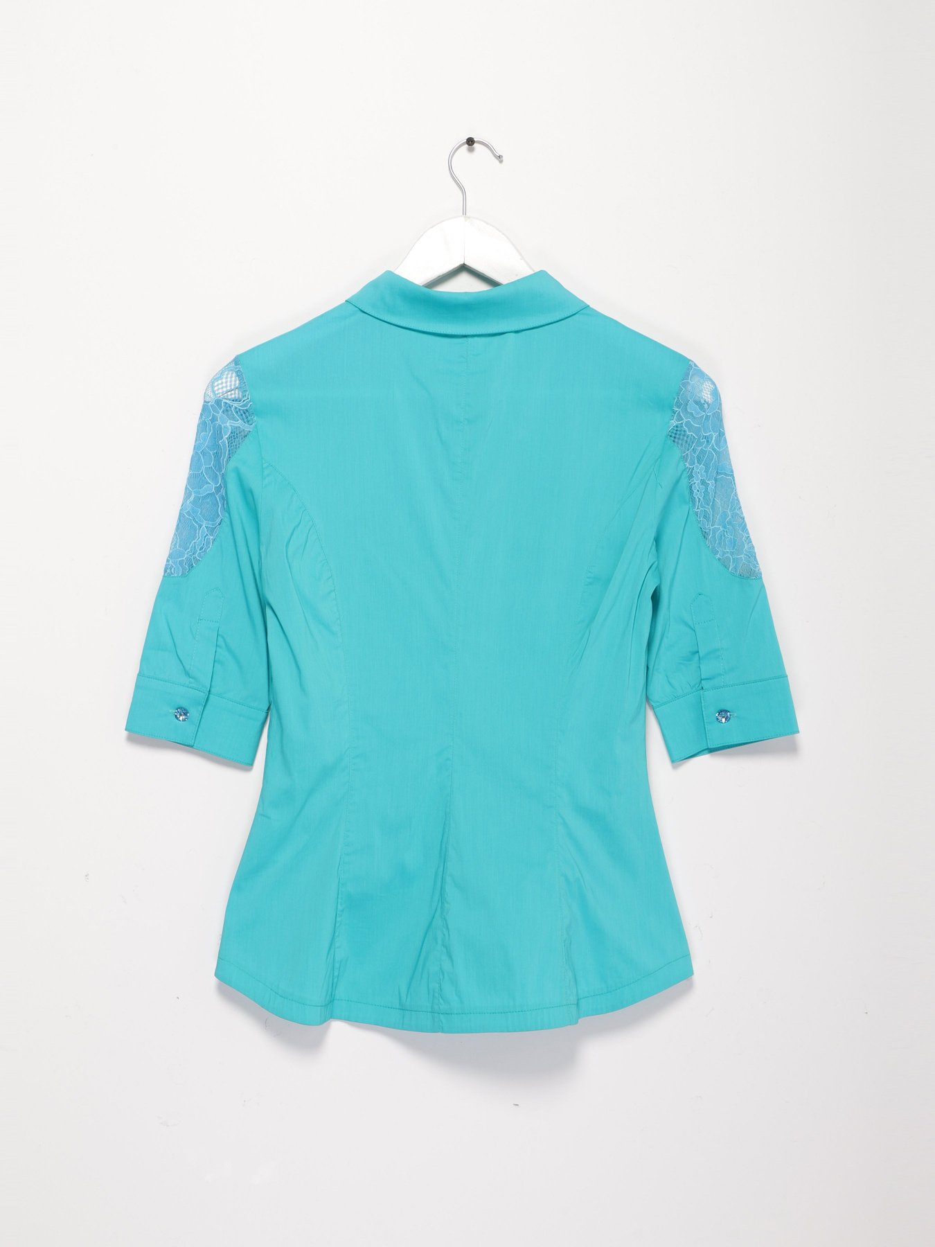 Сорочка повсякденна Sassofono модель A182-SF-623151 БІРЮЗОВИЙ Фото