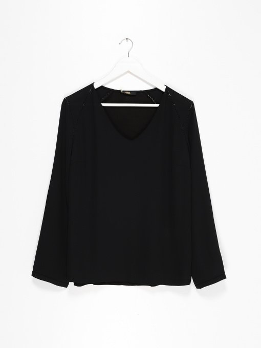 Блуза Sassofono модель A182-SF-629111 ЧОРНИЙ Фото