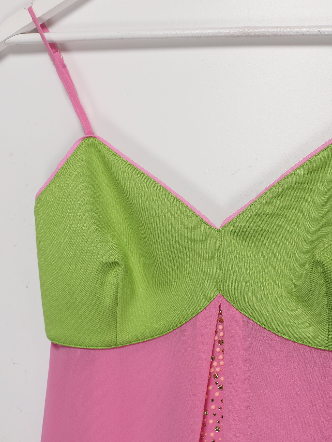 Майка Sassofono модель A182-SF-71411 ЗЕЛЕНИЙ-РОЖЕВИЙ Фото