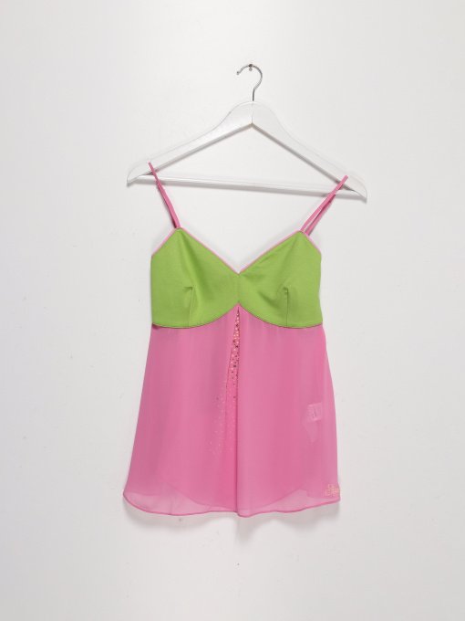 Майка Sassofono модель A182-SF-71411 ЗЕЛЕНИЙ-РОЖЕВИЙ Фото