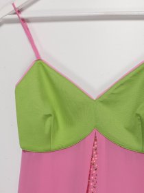 Майка Sassofono модель A182-SF-71411 ЗЕЛЕНИЙ-РОЖЕВИЙ Фото