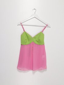 Майка Sassofono модель A182-SF-71411 ЗЕЛЕНИЙ-РОЖЕВИЙ Фото