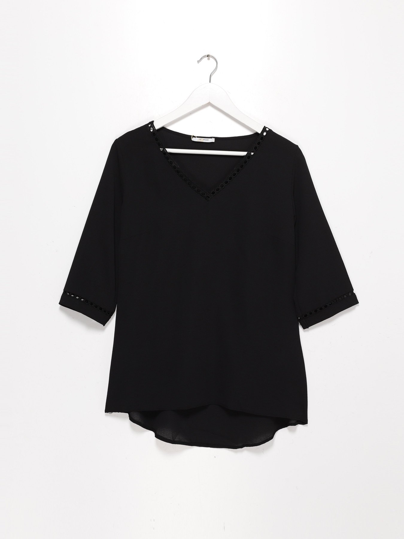 Блуза Sassofono модель A191SC8YB434 ЧОРНИЙ Фото