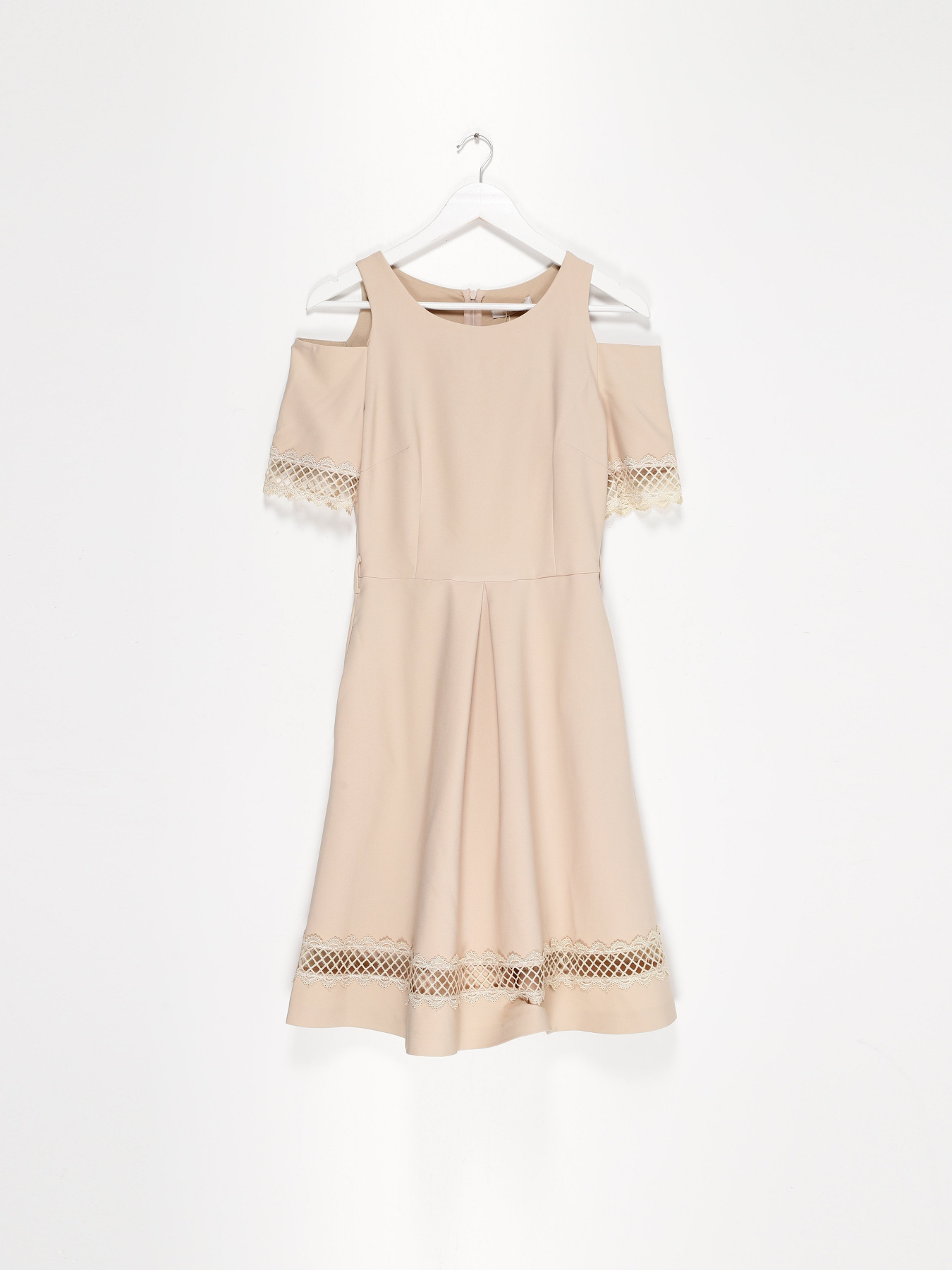 Платье миди Sassofono модель A192-CL-232171 БЕЖЕВИЙ Фото