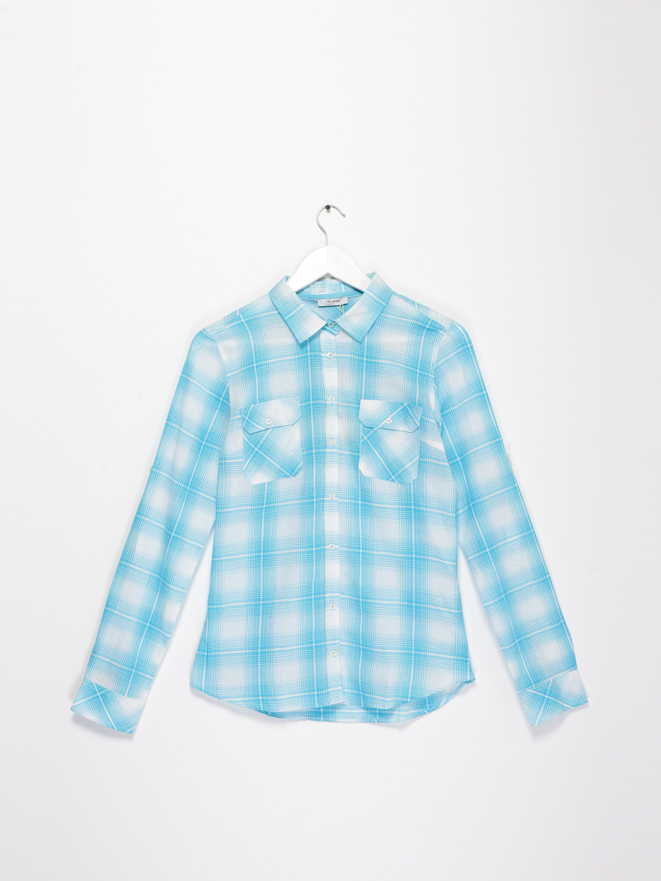 Сорочка повсякденна Sassofono модель A192-SC-5544 БІРЮЗОВИЙ Сорочка повсякденна Sassofono модель A192-SC-5544 БІРЮЗОВИЙ Фото