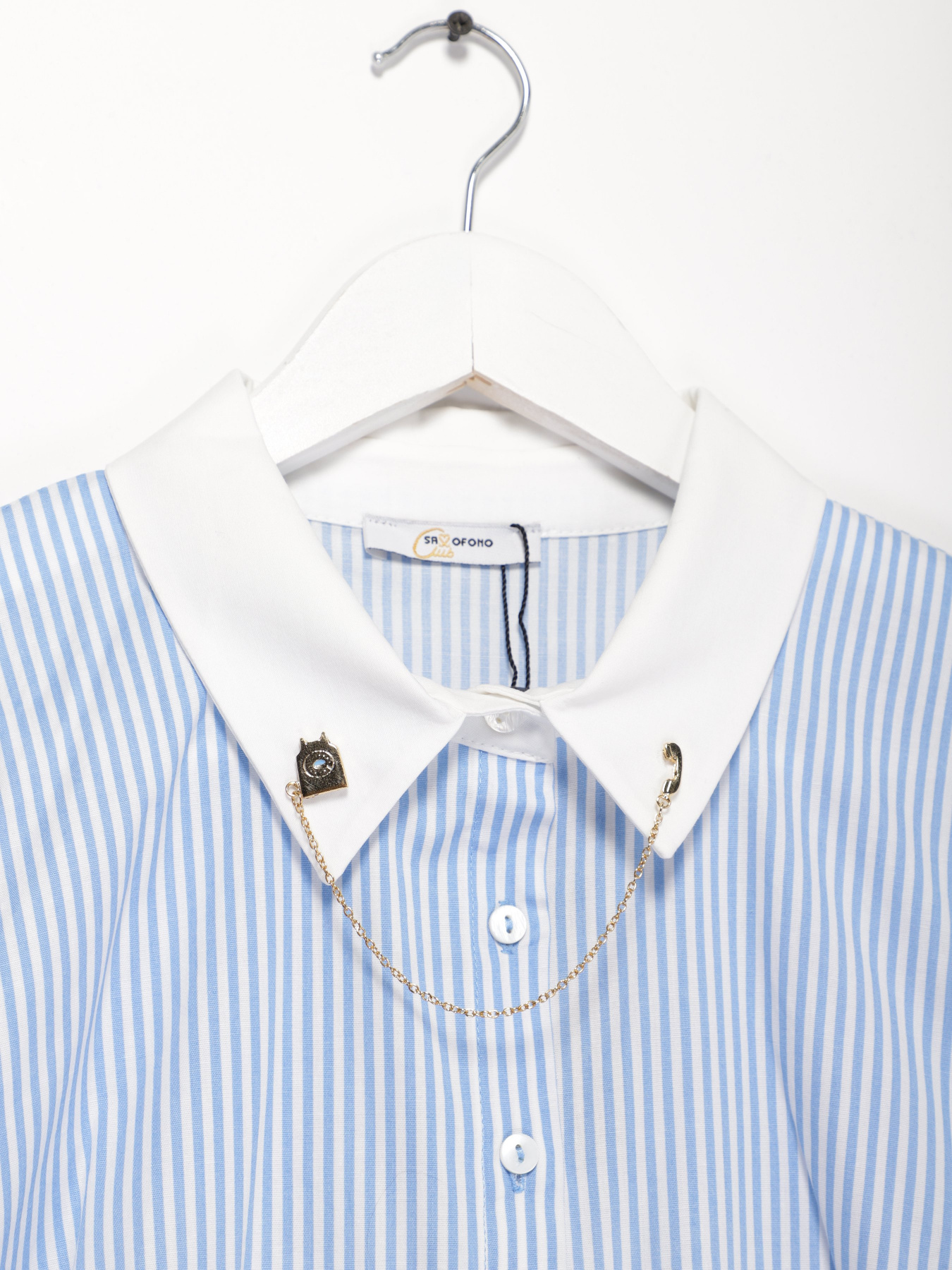 Блуза Sassofono модель A192-SC-917046-1 БЛАКИТНИЙ Фото