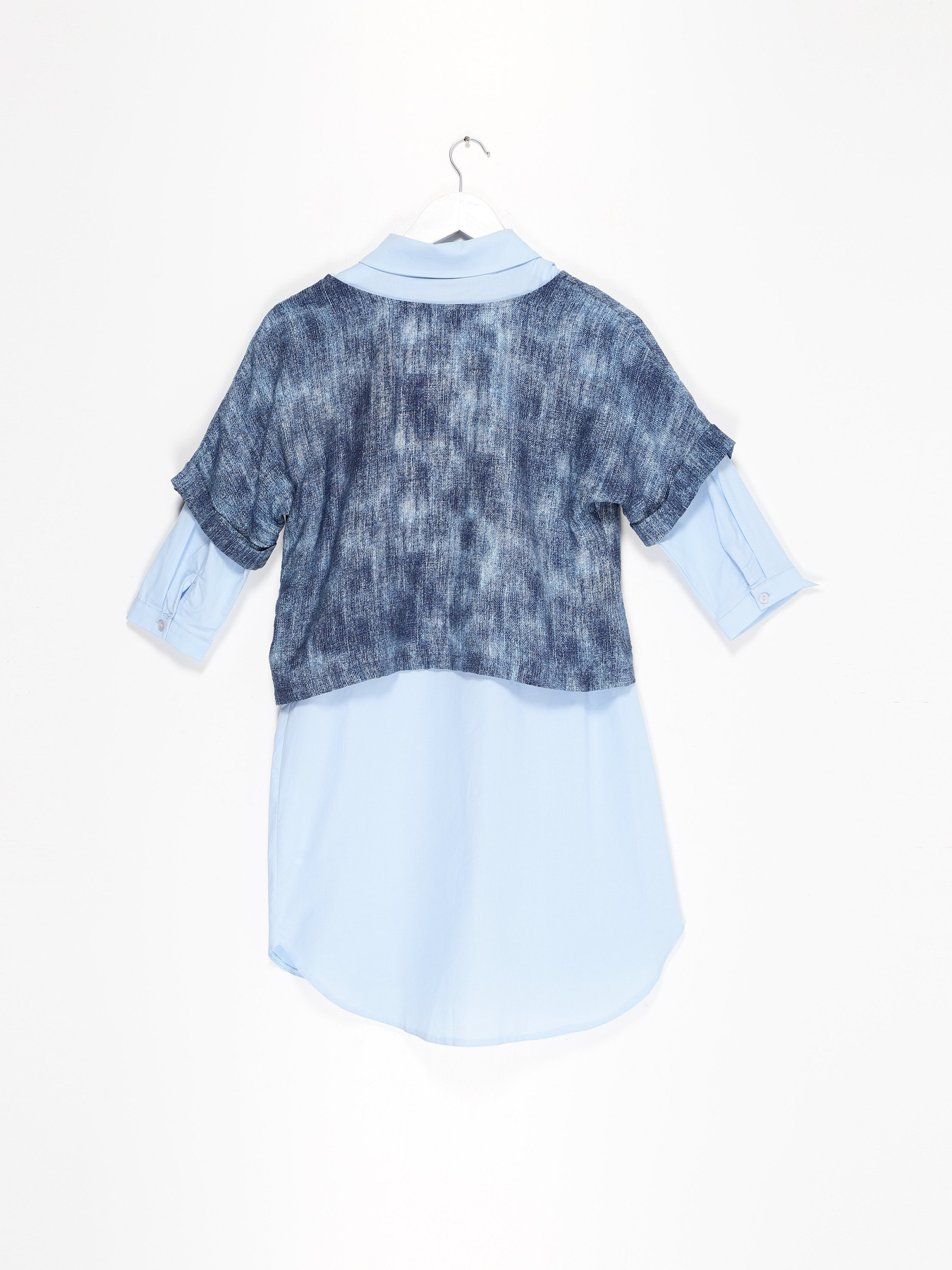 Платье мини Sassofono модель A192-SC-9510 БЛАКИТНИЙ Фото