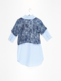 Платье мини Sassofono модель A192-SC-9510 БЛАКИТНИЙ Фото