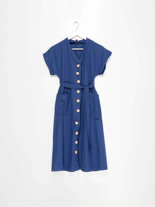 Платье миди Sassofono модель A192-SC-9919 СИНІЙ Фото