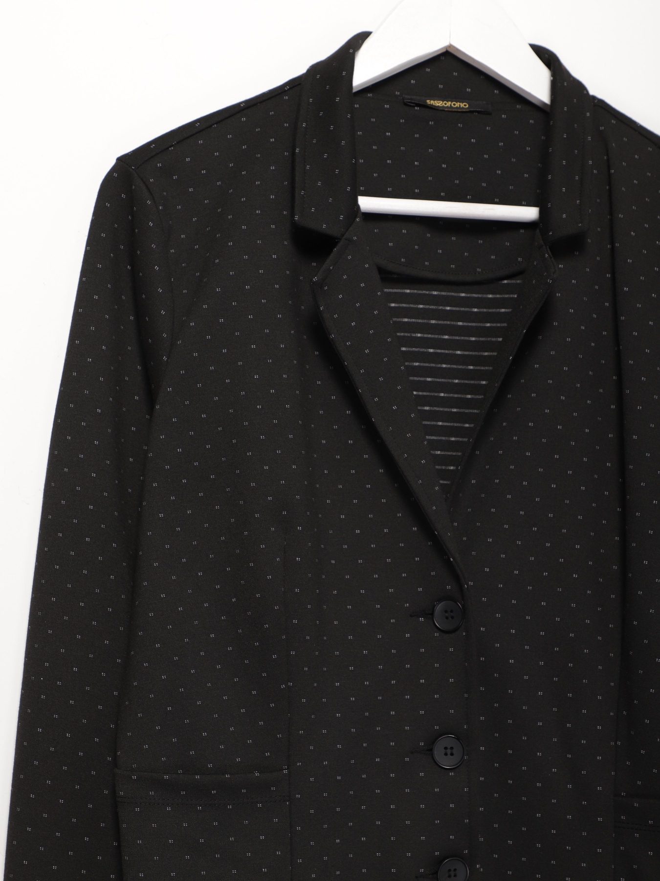 Жакет Sassofono модель A192-SF-210585 Чорний Фото