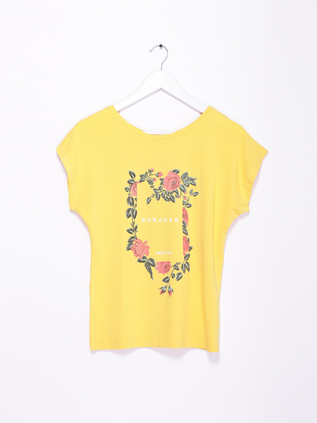 Футболка Sassofono модель A192-SF-302111 ЖОВТИЙ Фото