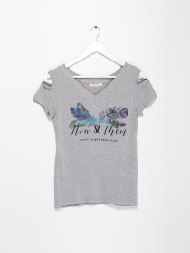 Футболка Sassofono модель A192-SF-304111 СІРИЙ Футболка Sassofono модель A192-SF-304111 СІРИЙ Фото