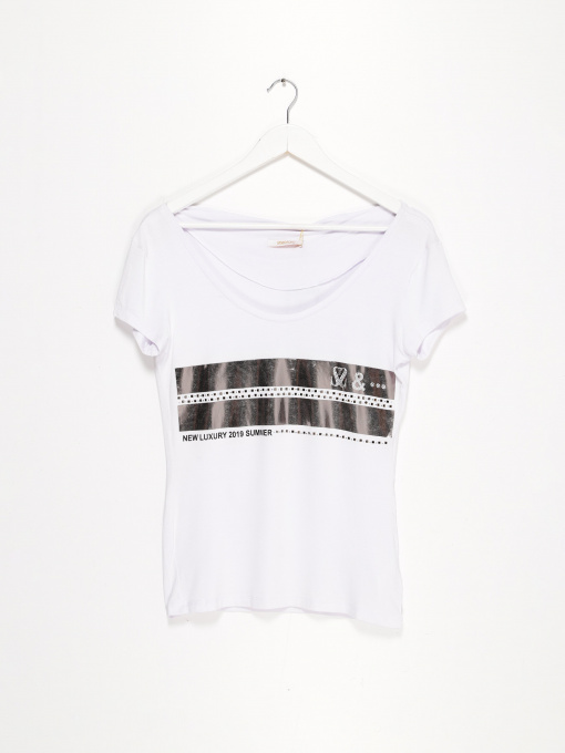 Футболка Sassofono модель A192-SF-305111 БІЛИЙ Фото