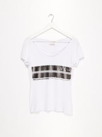 Футболка Sassofono модель A192-SF-305111 БІЛИЙ Фото