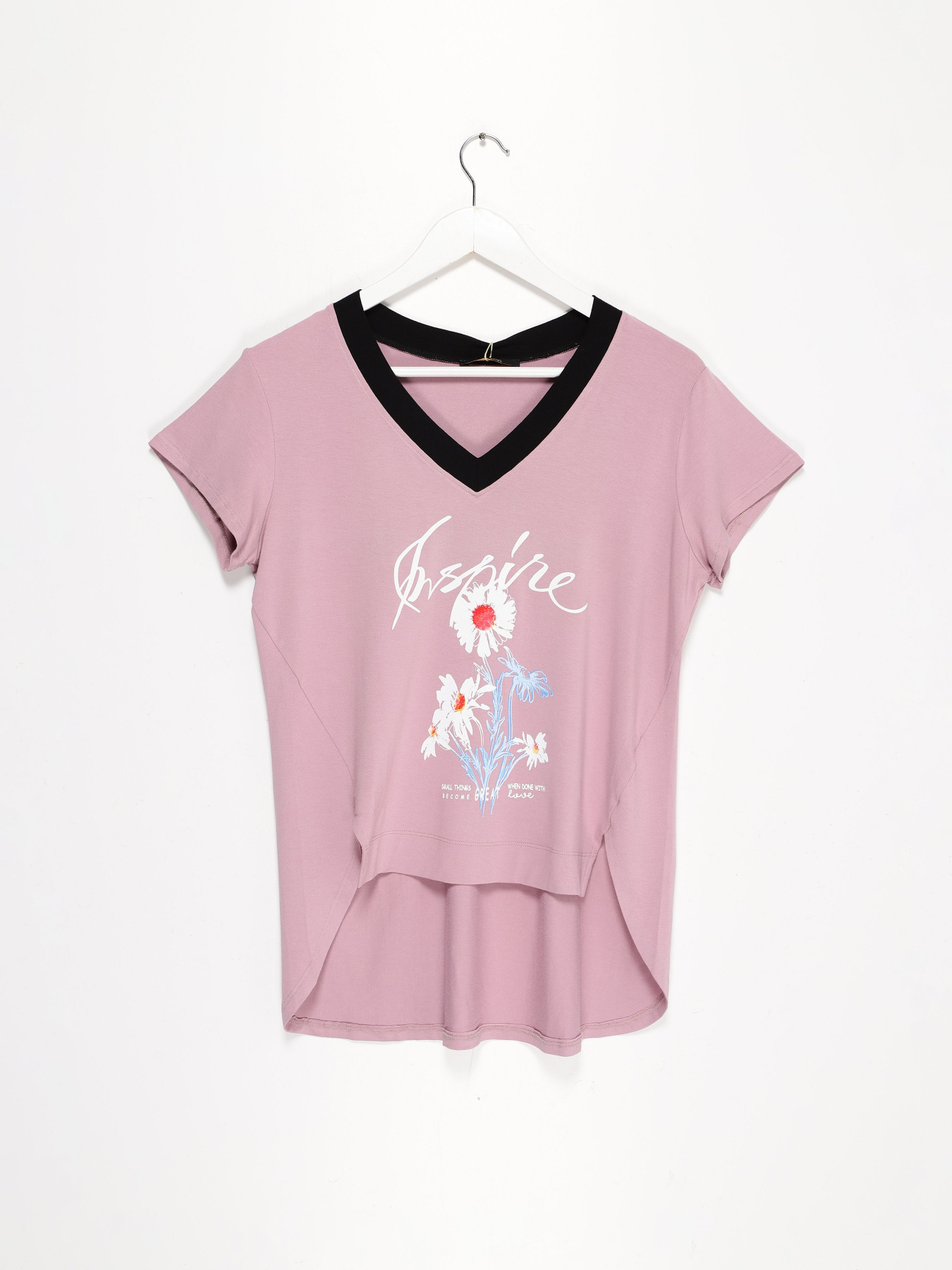 Футболка Sassofono модель A192-SF-306111 ПУДРОВИЙ Фото