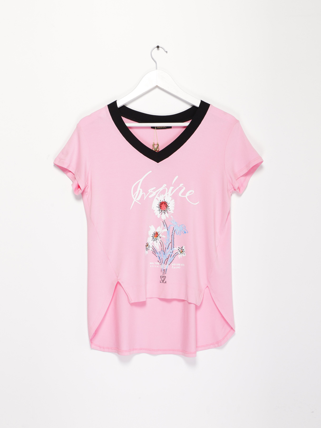 Футболка Sassofono модель A192-SF-306111-1 РОЖЕВИЙ Фото