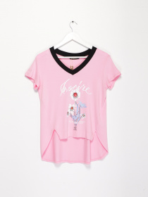 Футболка Sassofono модель A192-SF-306111-1 РОЖЕВИЙ Фото