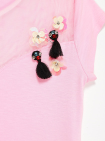 Футболка Sassofono модель A192-SF-311111 РОЖЕВИЙ Фото