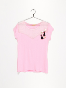 Футболка Sassofono модель A192-SF-311111 РОЖЕВИЙ Фото