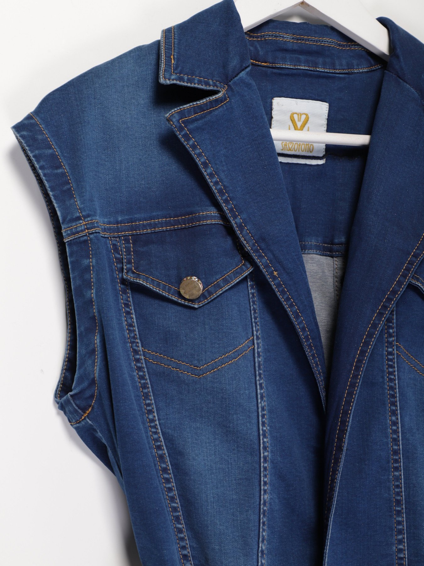 Жилет Sassofono модель A192-SF-405243 БЛАКИТНИЙ Фото