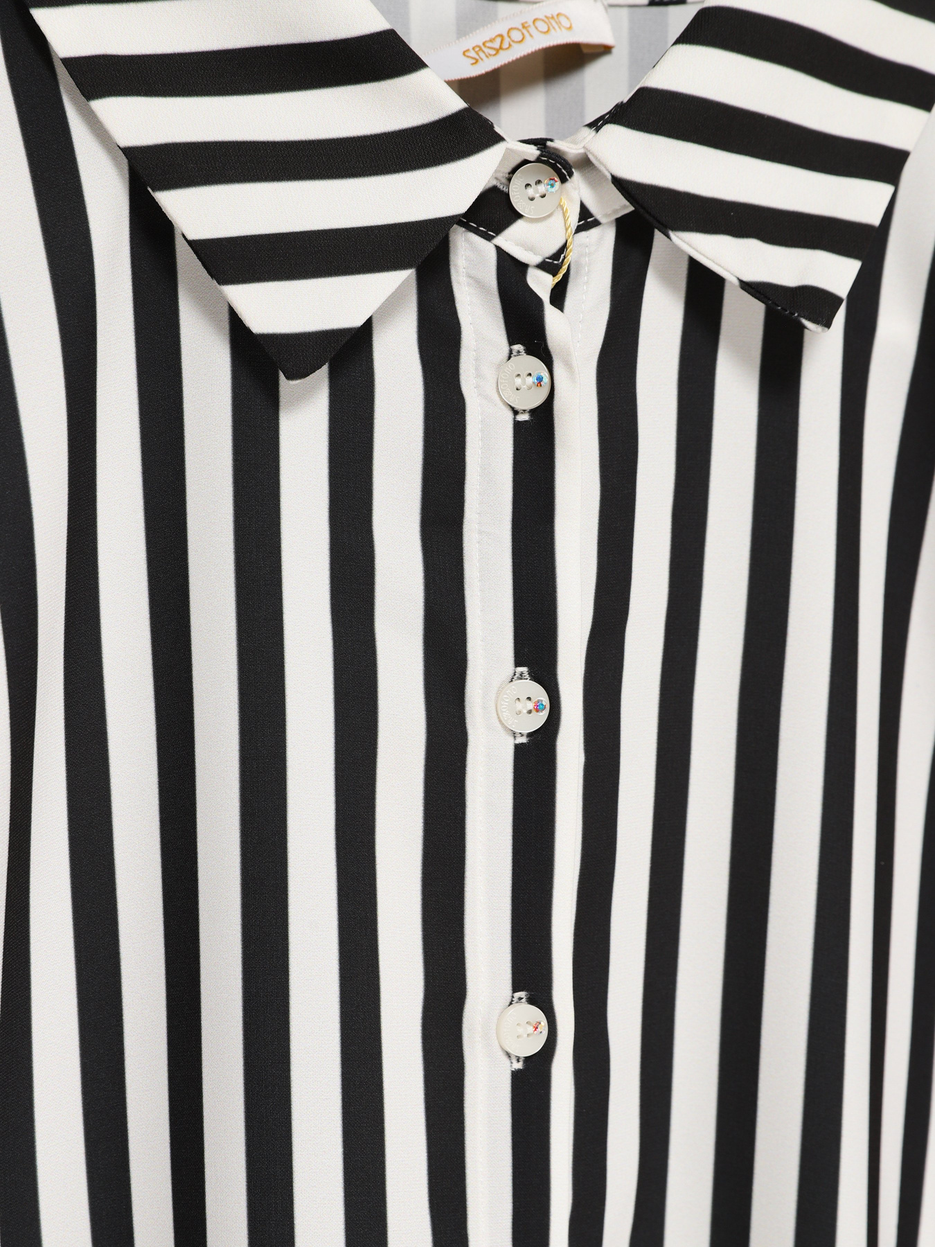 Платье миди Sassofono модель A192-SF-406173 ЧОРНИЙ-МОЛОЧНИЙ Фото