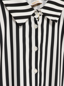 Платье миди Sassofono модель A192-SF-406173 ЧОРНИЙ-МОЛОЧНИЙ Фото