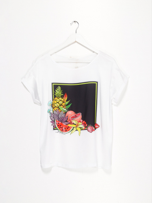 Футболка Sassofono модель A192-SF-752111-7 МОЛОЧНИЙ Фото