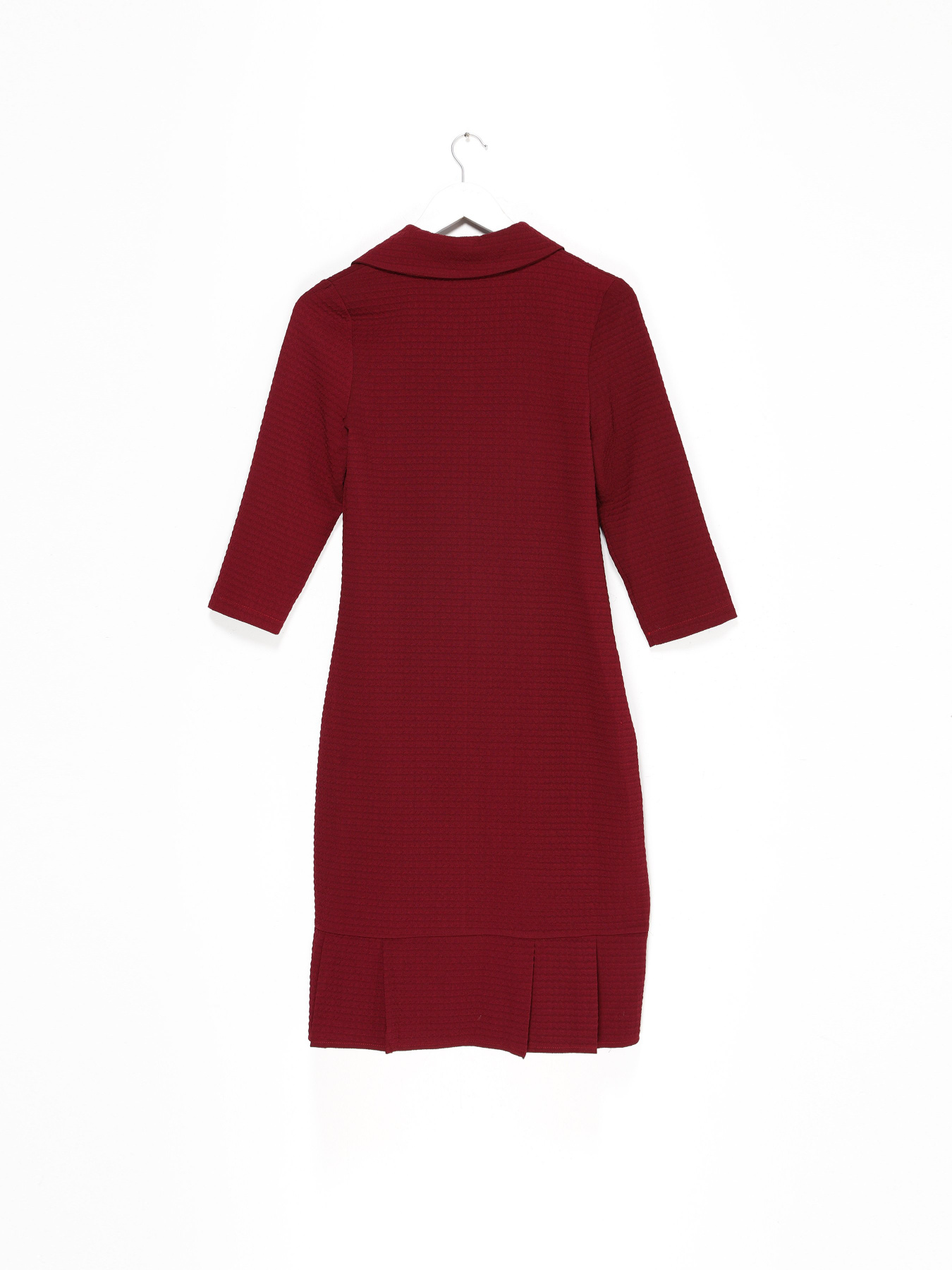 Платье миди Sassofono модель A201-SC-17106 Бордовий Платье миди Sassofono модель A201-SC-17106 Бордовий Фото