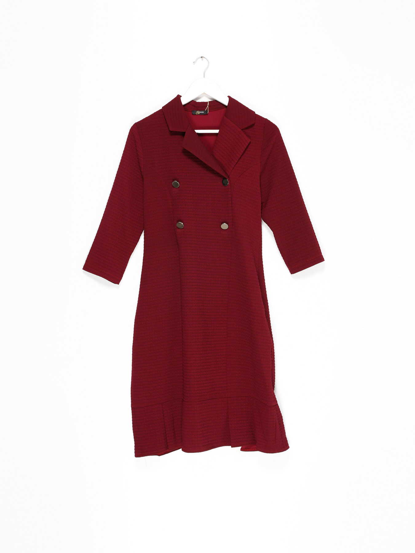 Платье миди Sassofono модель A201-SC-17106 Бордовий Платье миди Sassofono модель A201-SC-17106 Бордовий Фото