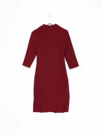 Платье миди Sassofono модель A201-SC-17106 Бордовий Платье миди Sassofono модель A201-SC-17106 Бордовий Фото