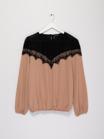 Блуза Sassofono модель A202-SF-269111 ТЕМНО-ПУДРОВИЙ Фото