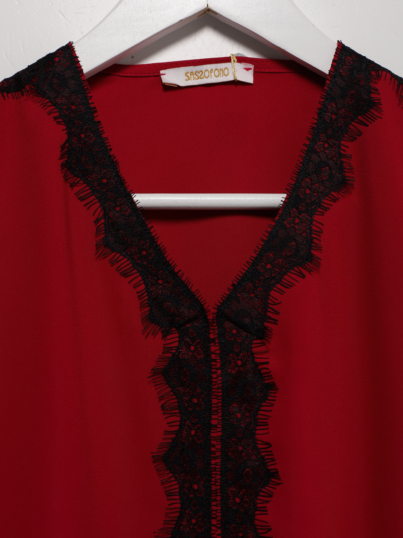 Блуза Sassofono модель A202-SF-284111 ЧЕРВОНИЙ Фото