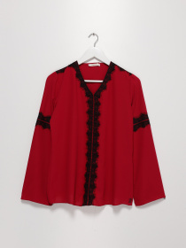 Блуза Sassofono модель A202-SF-284111 ЧЕРВОНИЙ Фото