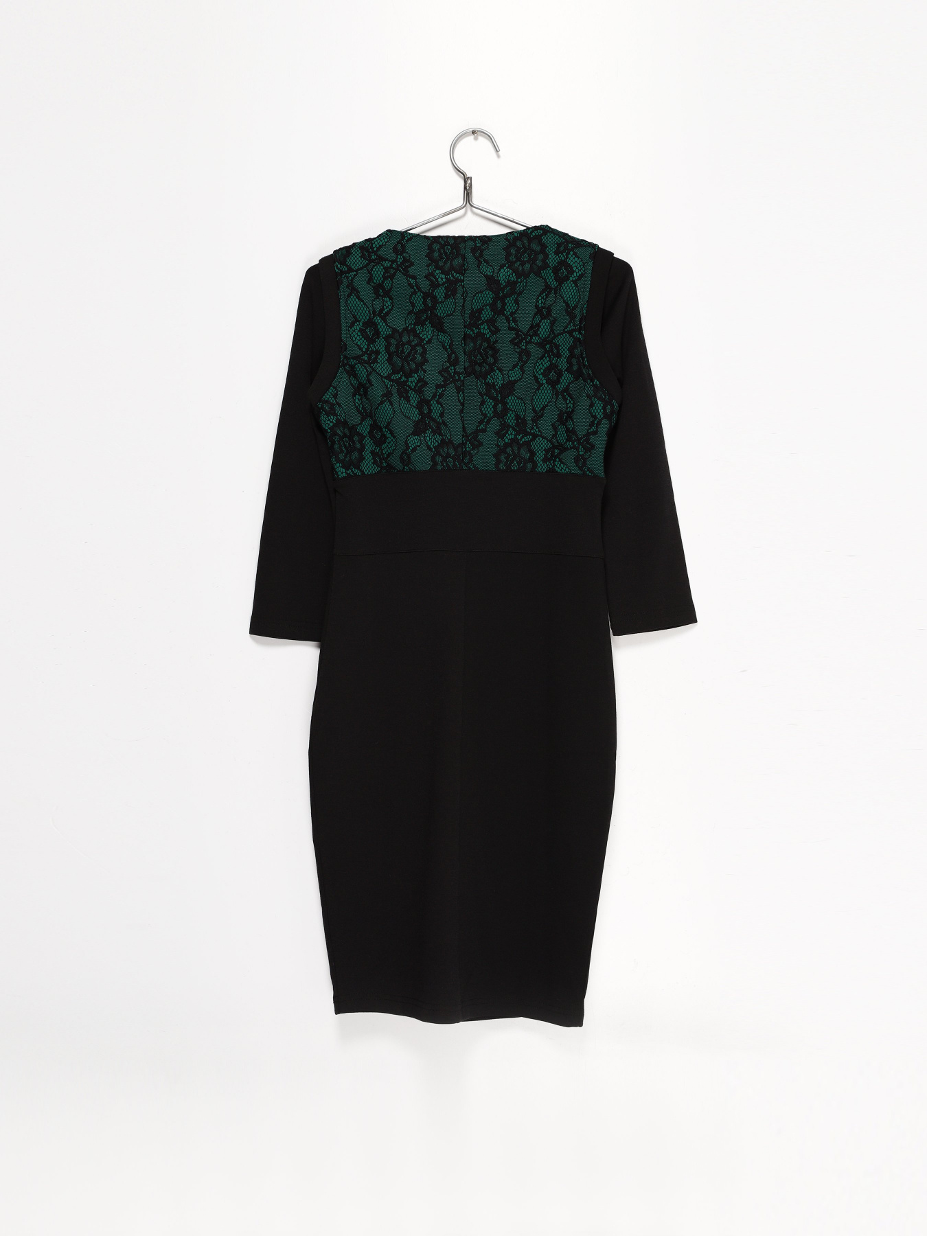 Сукня міні Sassofono модель A141-SC-765171 ЧОРНИЙ-ЗЕЛЕНИЙ Фото
