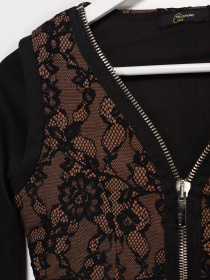 Платье мини Sassofono модель A141-SC-765171 ЧОРНИЙ-КЕМЕЛ Фото