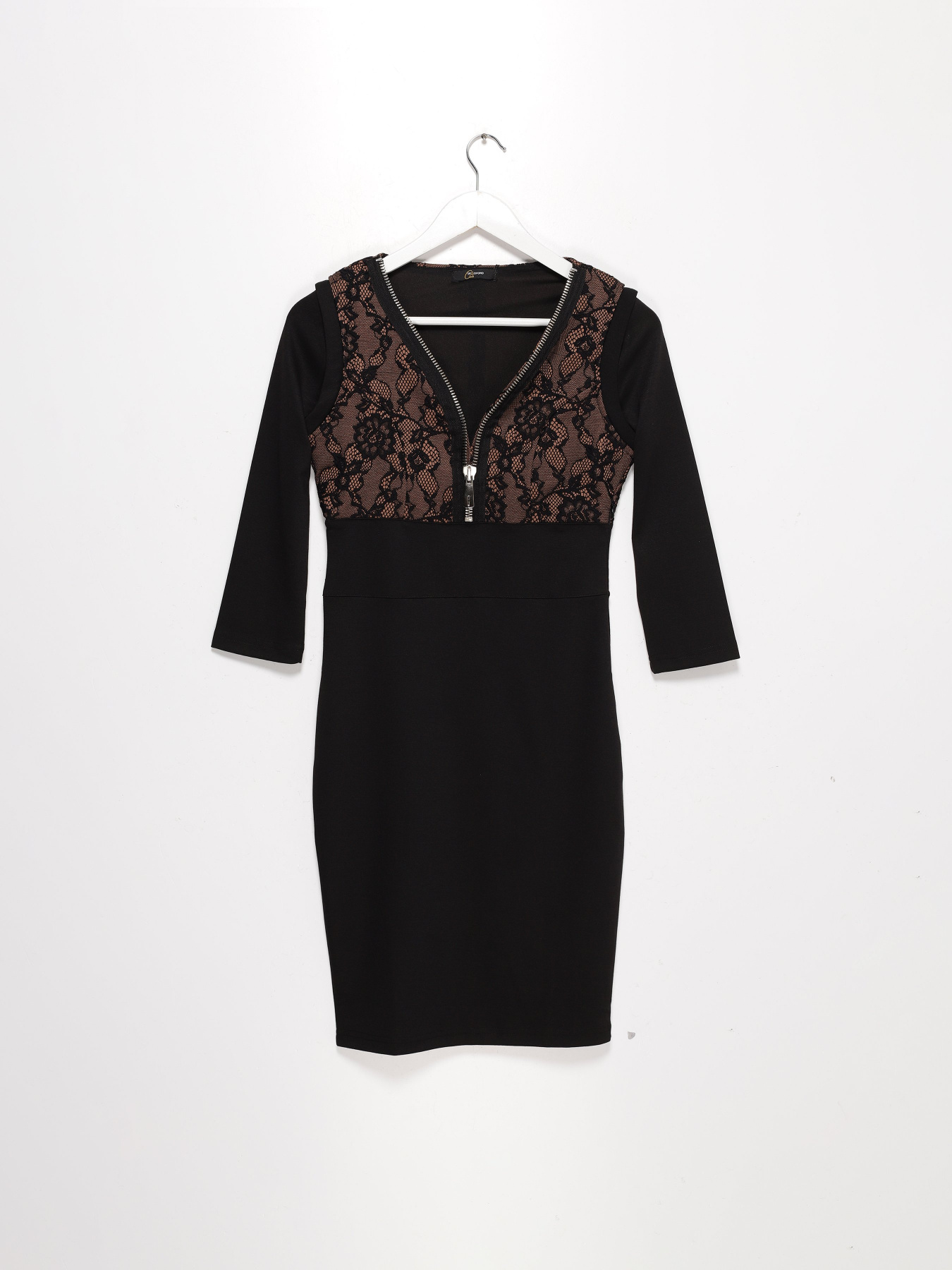 Платье мини Sassofono модель A141-SC-765171 ЧОРНИЙ-КЕМЕЛ Платье мини Sassofono модель A141-SC-765171 ЧОРНИЙ-КЕМЕЛ Фото