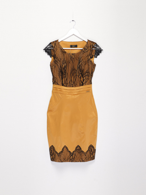 Платье мини Sassofono модель A161-SC-136173 КЕМЕЛ Фото