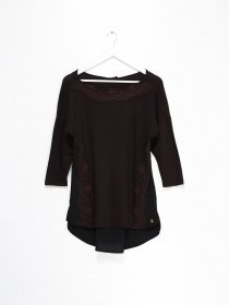 Блуза Sassofono модель A161-SC-418112 ТЕМНО-КОРИЧНЕВИЙ Фото
