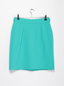 Спідниця міні Sassofono модель A161-SC-483081 АКВА ГРІН Спідниця міні Sassofono модель A161-SC-483081 АКВА ГРІН Фото