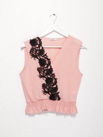 Блуза Sassofono модель A191SC8YB367 ПУДРОВИЙ Фото