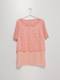 Блуза Sassofono модель A172-SF-300111 ПУДРОВИЙ Фото