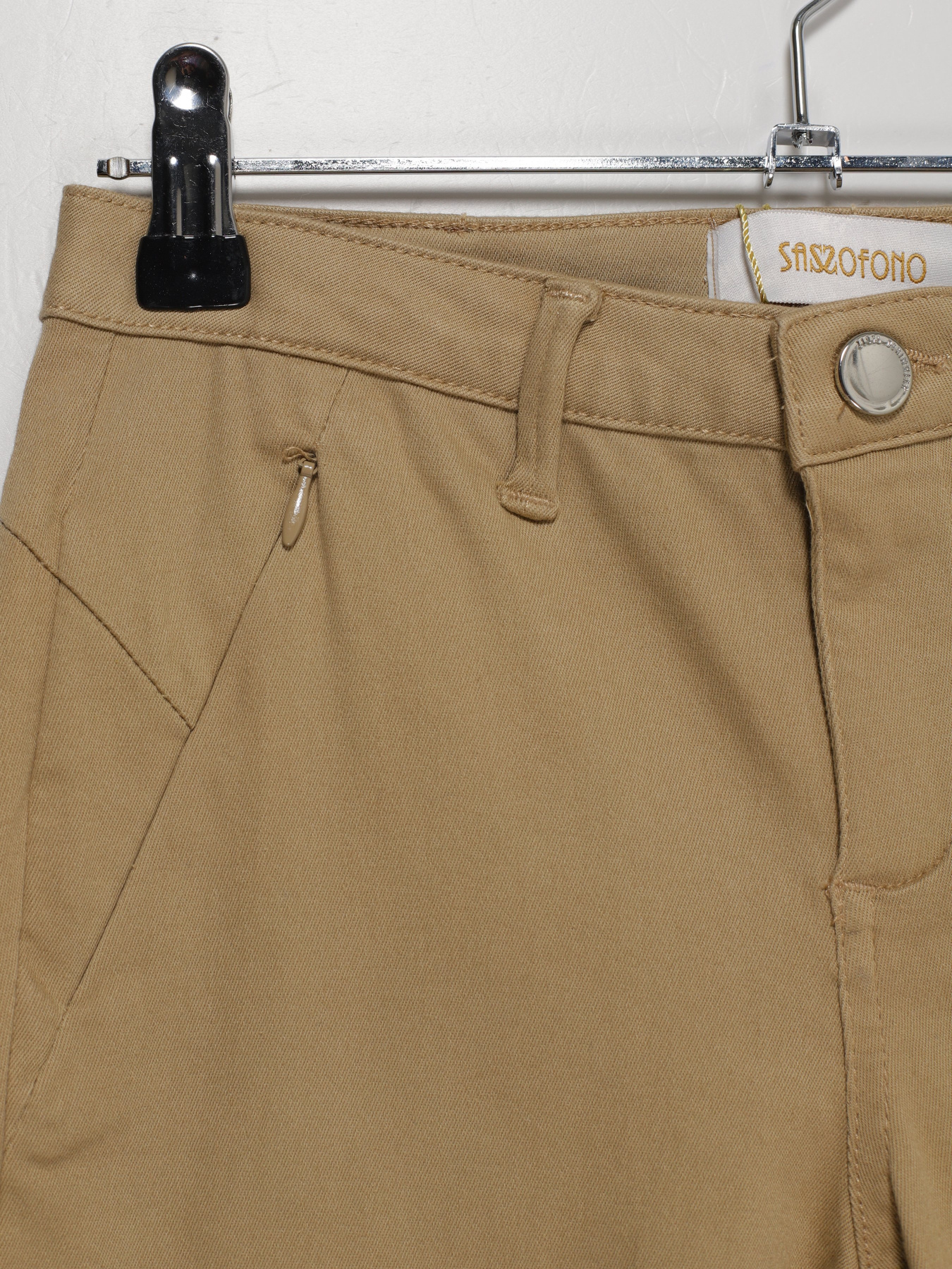 Повседневные штаны Sassofono модель A182-SF-100011-8 Бежевий Фото