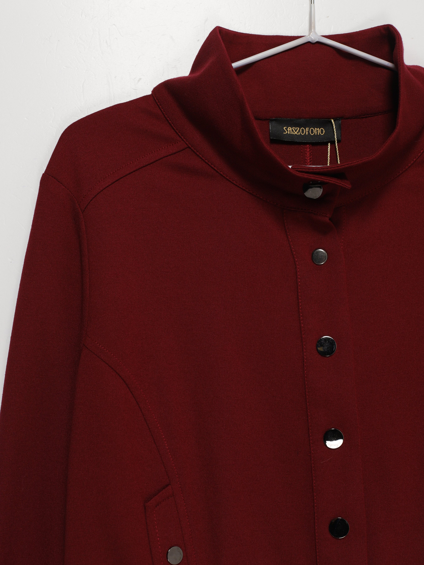 Жакет Sassofono модель A191-SF-107500 БОРДОВИЙ Фото