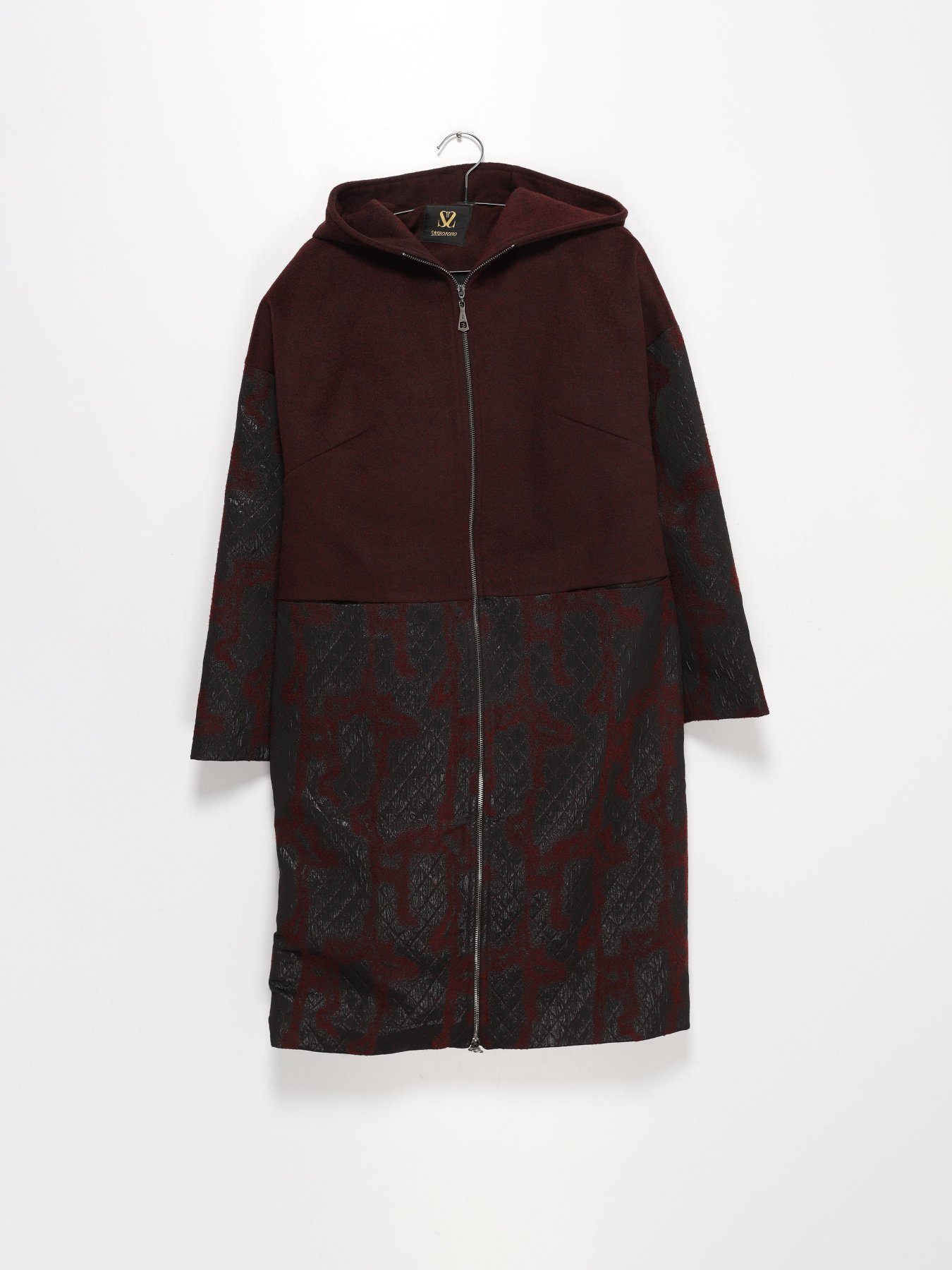 Пальто Sassofono модель A191-SF-358301-5 БОРДОВИЙ Фото