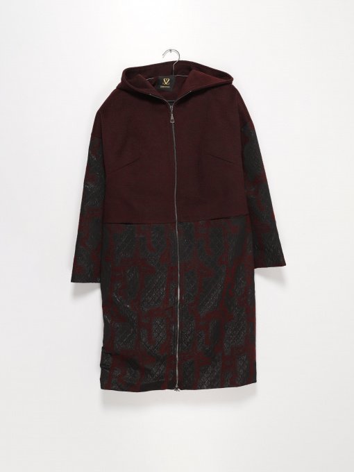 Пальто Sassofono модель A191-SF-358301-5 БОРДОВИЙ Фото